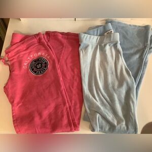 Love Peace Hope Hot Pink Size Small and Refuge Blue Sweatpants Sz Small Preloved